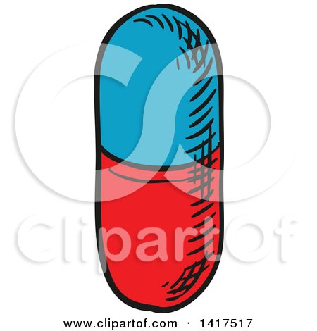 Clipart of a Pill - Royalty Free Vector Illustration by Vector Tradition SM