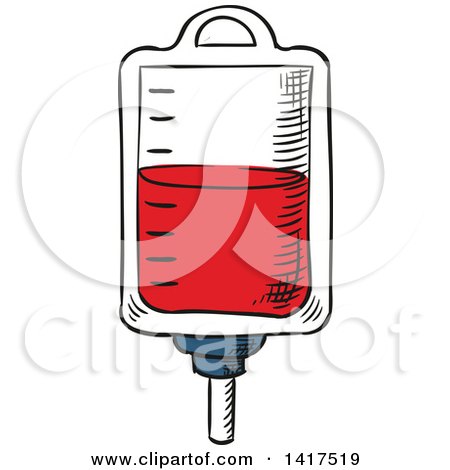 Clipart of a Blood Bag - Royalty Free Vector Illustration by Vector Tradition SM