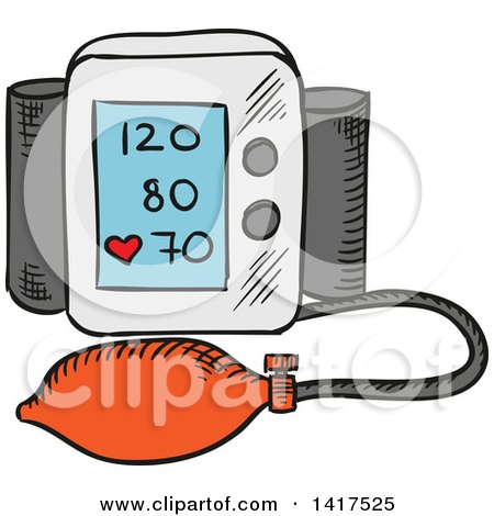 Clipart of a Blood Pressure Monitor - Royalty Free Vector Illustration by Vector Tradition SM