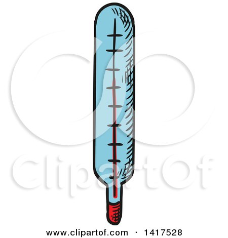 Clipart of a Thermometer - Royalty Free Vector Illustration by Vector Tradition SM