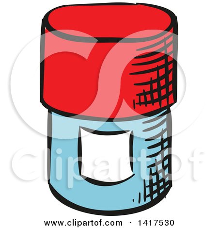 Clipart of a Pill Bottle - Royalty Free Vector Illustration by Vector Tradition SM