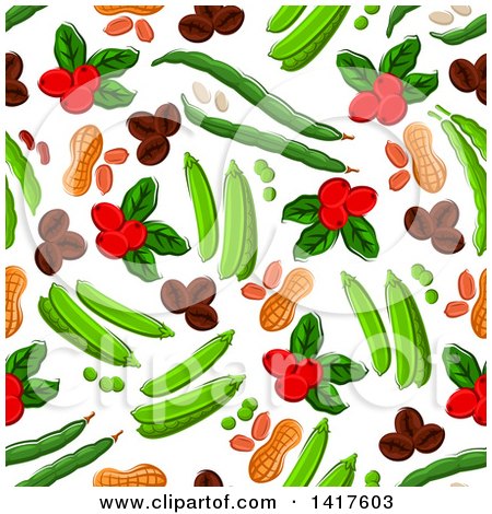 Clipart of a Seamless Background Pattern of Food - Royalty Free Vector Illustration by Vector Tradition SM