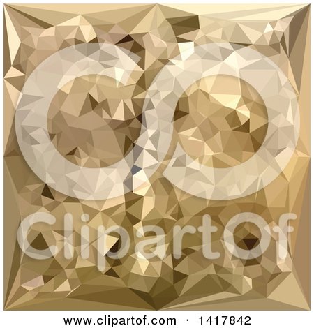 Clipart of a Low Poly Abstract Geometric Background in French Beige - Royalty Free Vector Illustration by patrimonio