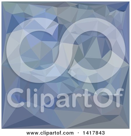 Clipart of a Low Poly Abstract Geometric Background in Light Steel Blue - Royalty Free Vector Illustration by patrimonio