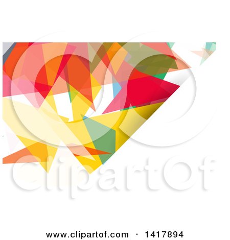 Clipart of a Colorful Business Card or Website Background Design - Royalty Free Vector Illustration by KJ Pargeter