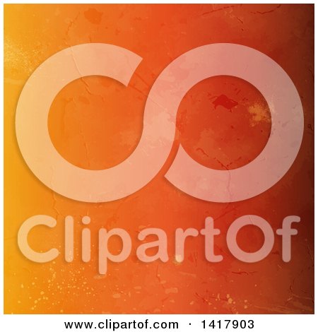 Clipart of a Grungy Orange Texture Background - Royalty Free Vector Illustration by KJ Pargeter