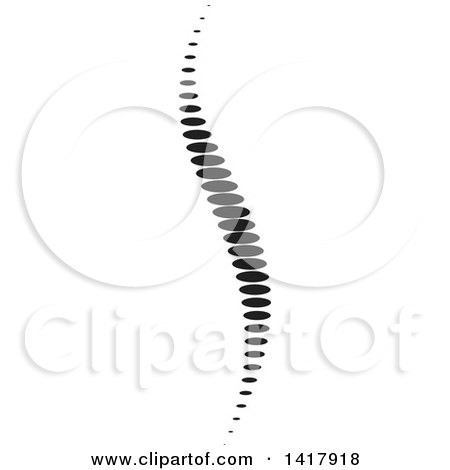 Clipart of a Black and White Human Spine - Royalty Free Vector Illustration by Lal Perera