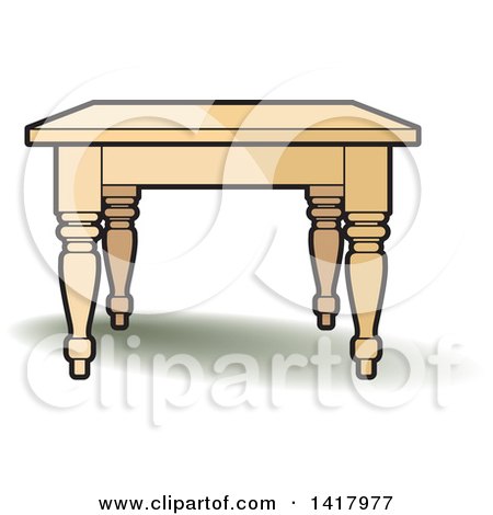 Clipart of a Table - Royalty Free Vector Illustration by Lal Perera