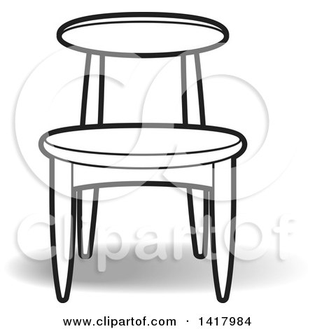 Clipart of a Chair - Royalty Free Vector Illustration by Lal Perera