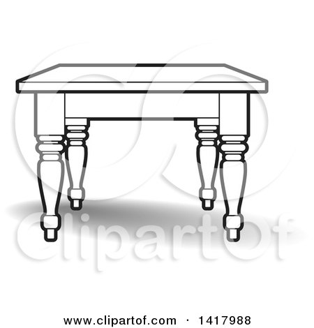 Clipart of a Table - Royalty Free Vector Illustration by Lal Perera