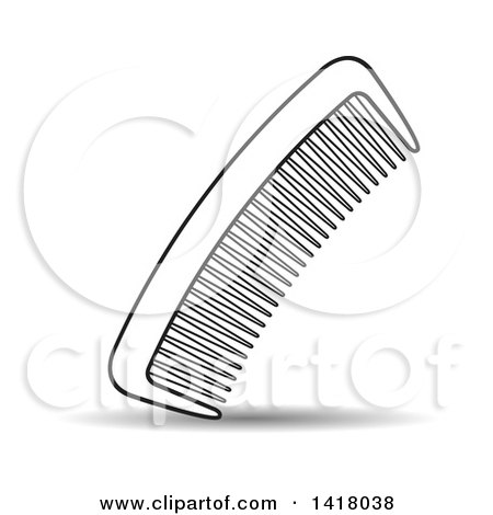 Clipart of a Comb - Royalty Free Vector Illustration by Lal Perera