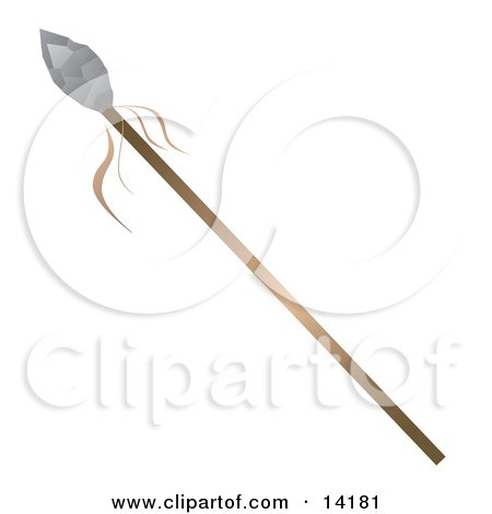Sharp Spear With a Carved Rock Clipart Illustration by Rasmussen Images