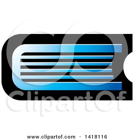 Clipart of a Blue Book Icon - Royalty Free Vector Illustration by Lal Perera
