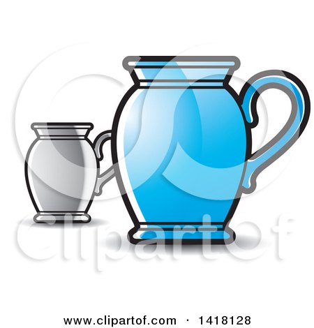 Clipart of Jugs - Royalty Free Vector Illustration by Lal Perera