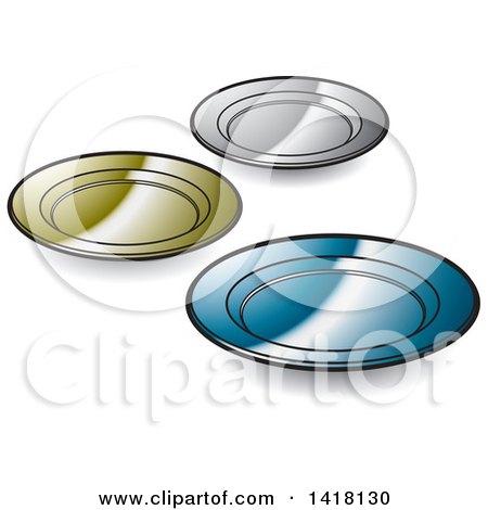 Clipart of Plates - Royalty Free Vector Illustration by Lal Perera