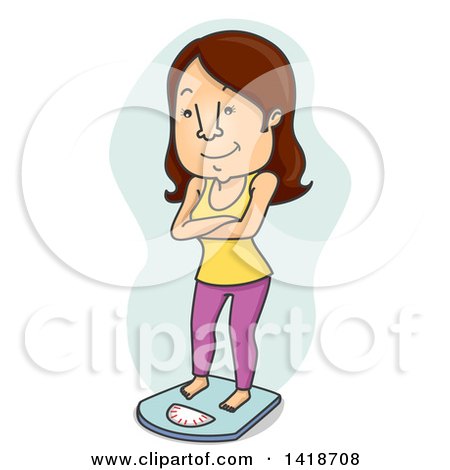 Female body with different weight Royalty Free Vector Image