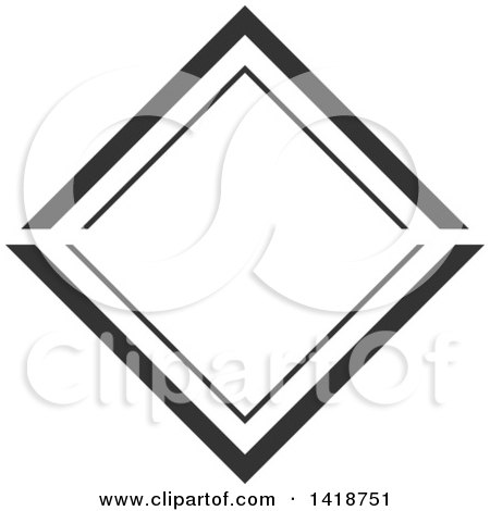 Clipart of a Dark Gray Label Frame Design - Royalty Free Vector Illustration by BNP Design Studio