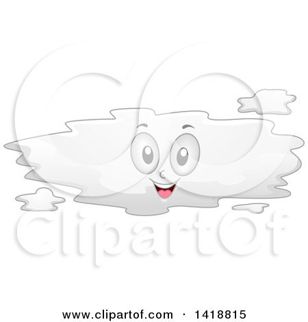 Clipart of a Happy Fog Mascot - Royalty Free Vector Illustration by BNP Design Studio