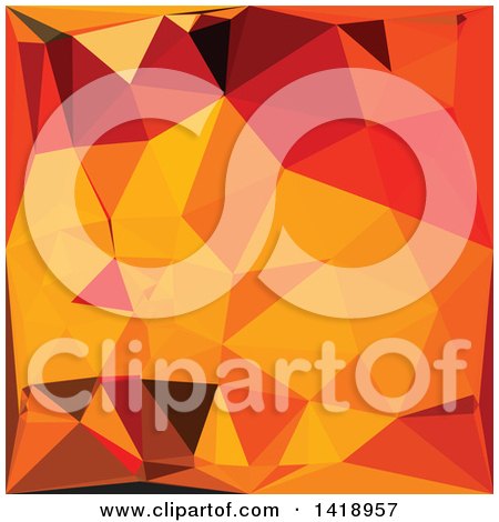 Clipart of a Low Poly Abstract Geometric Background in Cadmium Yellow - Royalty Free Vector Illustration by patrimonio