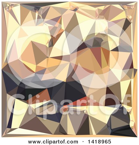 Clipart of a Low Poly Abstract Geometric Background in Bisque Gray - Royalty Free Vector Illustration by patrimonio