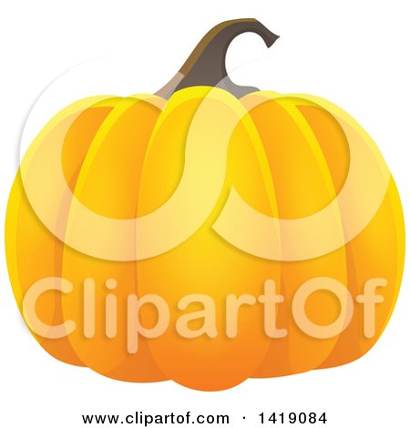 Clipart of a Halloween Pumpkin - Royalty Free Vector Illustration by visekart