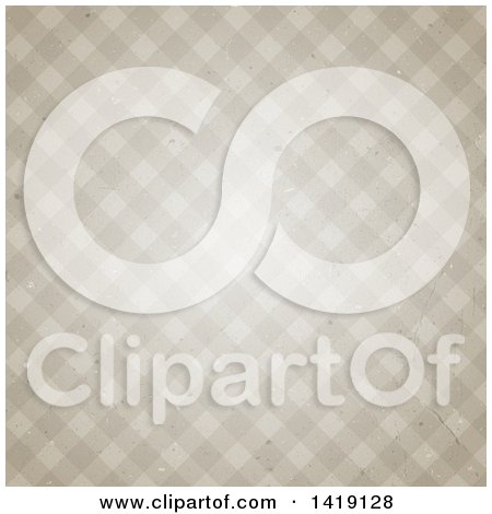 Clipart of a Vintage Gingham Pattern Background - Royalty Free Vector Illustration by KJ Pargeter