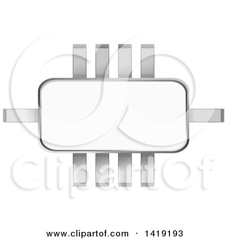 Clipart of a Rectangular Silver Label Frame with Lines - Royalty Free Vector Illustration by elaineitalia