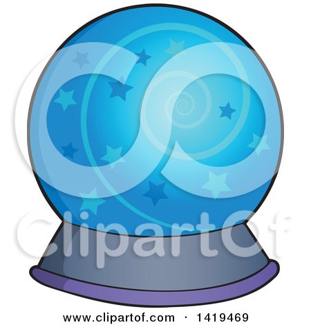 Clipart of a Magic Crystal Ball - Royalty Free Vector Illustration by visekart