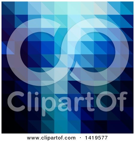 Clipart of a Blue Low Poly Background - Royalty Free Vector Illustration by KJ Pargeter