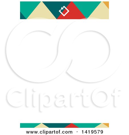 Clipart of a Modern Geometric Letterhead Design - Royalty Free Vector Illustration by KJ Pargeter