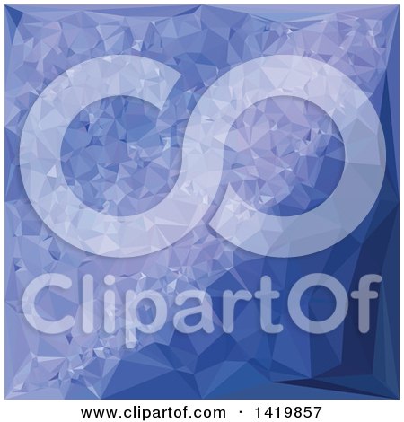 Clipart of a Low Poly Abstract Geometric Background in Steel Blue - Royalty Free Vector Illustration by patrimonio