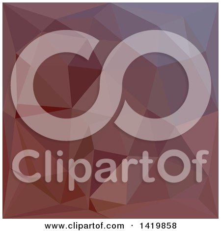 Clipart of a Low Poly Abstract Geometric Background in Indian Red - Royalty Free Vector Illustration by patrimonio