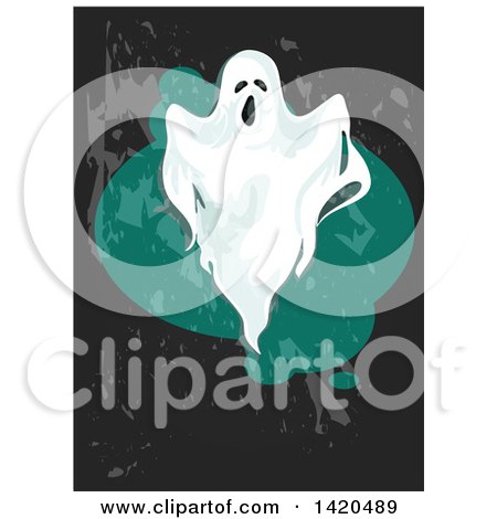 Clipart of a Spooky Ghost - Royalty Free Vector Illustration by Vector Tradition SM