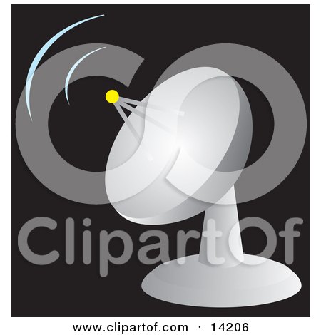Satellite Dish Communicating Clipart Illustration by Rasmussen Images