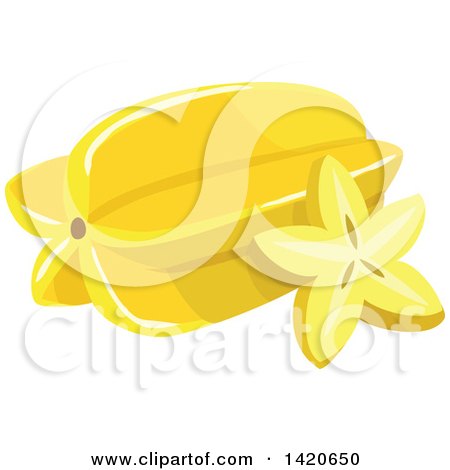 Clipart of a Starfruit - Royalty Free Vector Illustration by Vector Tradition SM