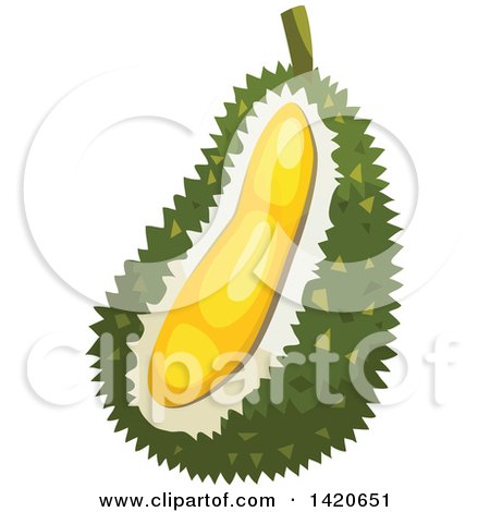 Clipart of a Durian - Royalty Free Vector Illustration by Vector Tradition SM