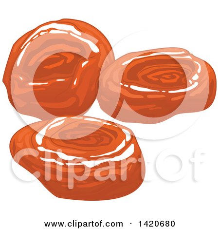 Clipart of Dried Apricots, - Royalty Free Vector Illustration by Vector Tradition SM