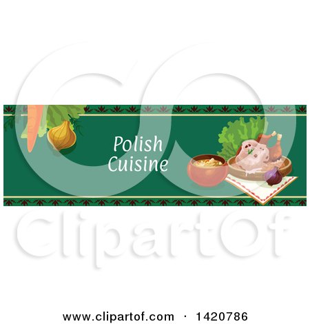 Clipart of a Polish Food Menu Header or Border - Royalty Free Vector Illustration by Vector Tradition SM