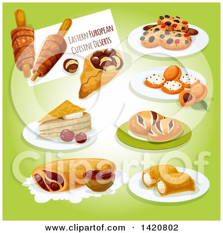 Clipart of Eastern European Cuisine - Royalty Free Vector Illustration by Vector Tradition SM