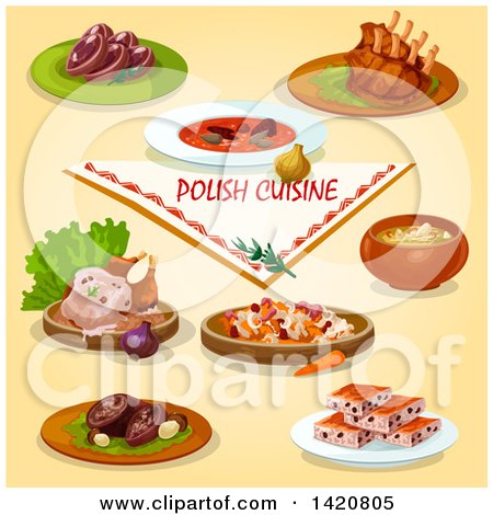 Clipart of Polish Cuisine - Royalty Free Vector Illustration by Vector Tradition SM