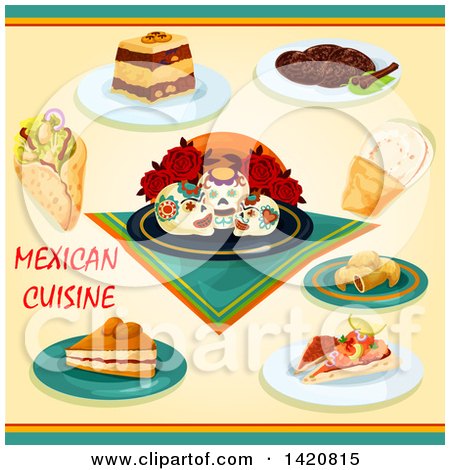Clipart of Mexican Cuisine - Royalty Free Vector Illustration by Vector Tradition SM