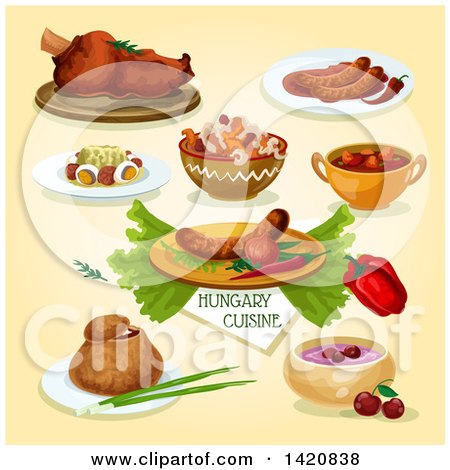 Clipart of Hungarian Cuisine - Royalty Free Vector Illustration by Vector Tradition SM