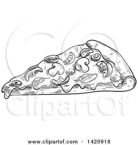 supreme pizza clipart