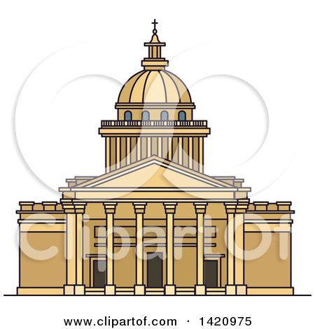 Clipart of a French Landmark, St. Peters Basilica - Royalty Free Vector Illustration by Vector Tradition SM