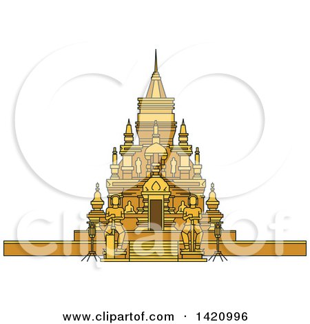 Clipart of a Thailand Landmark, Laem Sor - Royalty Free Vector Illustration by Vector Tradition SM