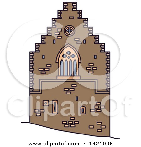Clipart of a Norway Landmark, Hakons Hall - Royalty Free Vector Illustration by Vector Tradition SM