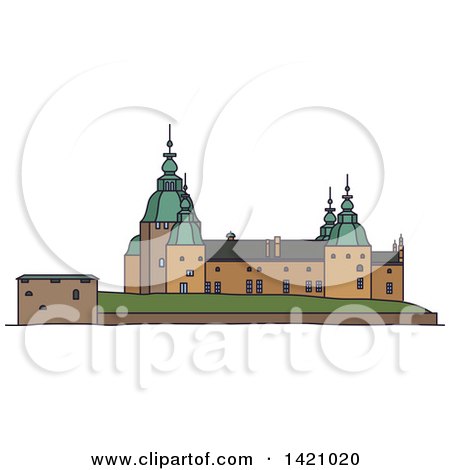 Clipart of a Sweden Landmark, Kalmar - Royalty Free Vector Illustration by Vector Tradition SM