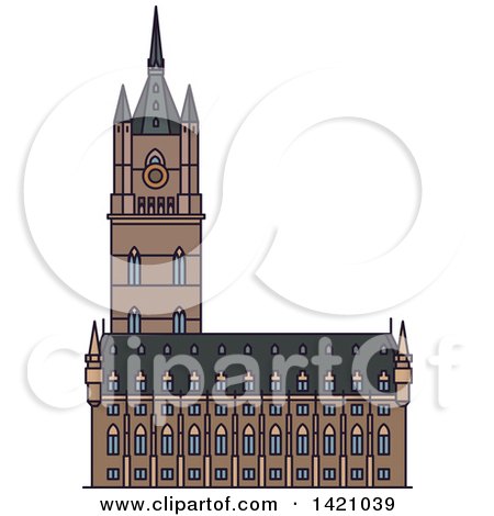 Clipart of a Belgium Landmark, Belfry of Ghent - Royalty Free Vector Illustration by Vector Tradition SM
