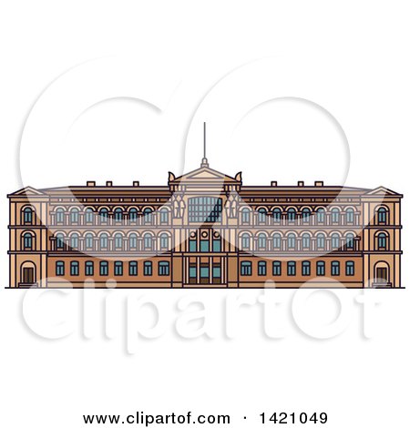 Clipart of a Finland Landmark, Ateneum Museum - Royalty Free Vector Illustration by Vector Tradition SM