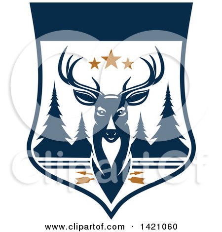 Clipart of a Deer Hunting Design - Royalty Free Vector Illustration by Vector Tradition SM